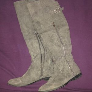 Gray boots